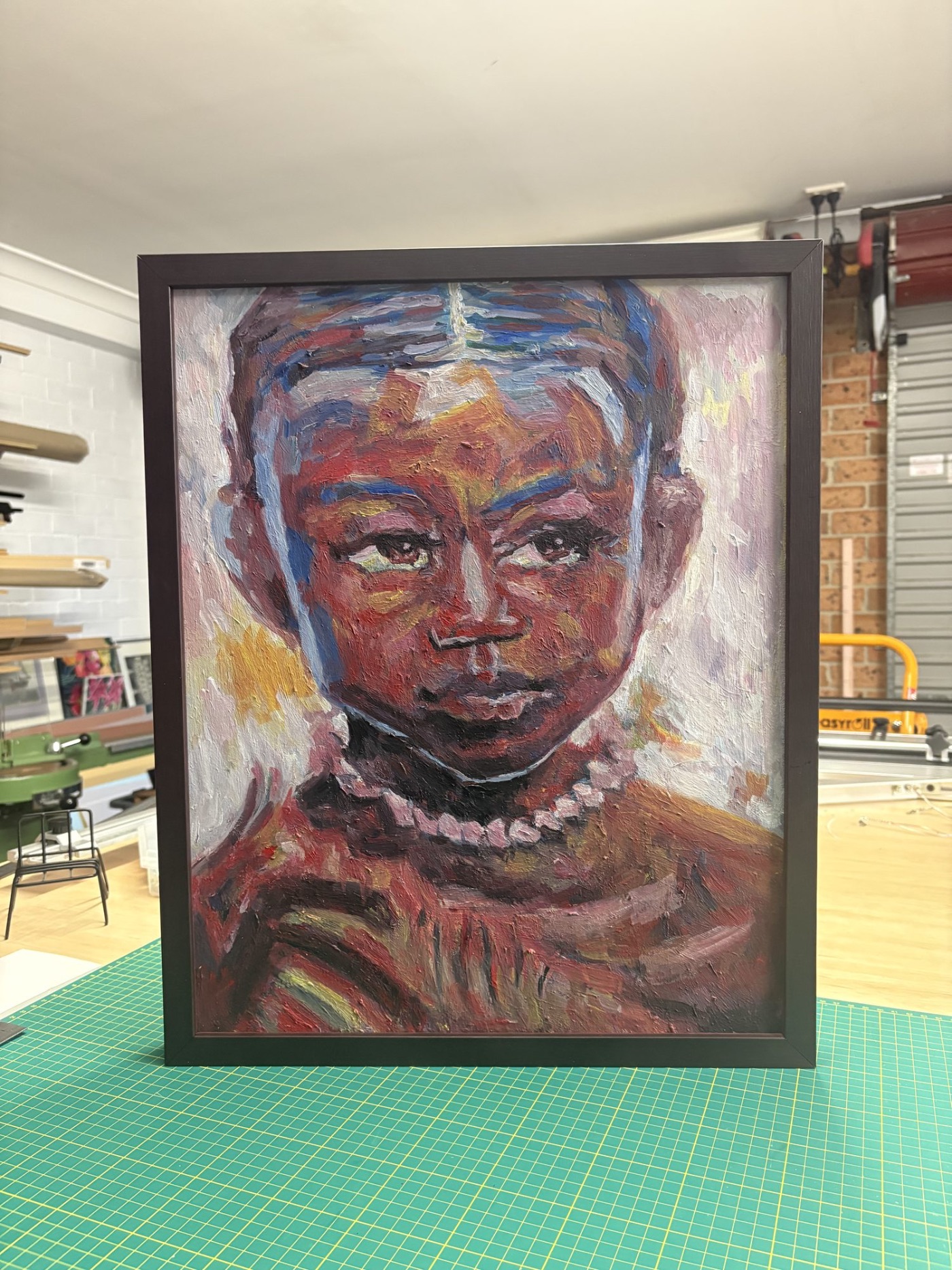 A finished framed artwork