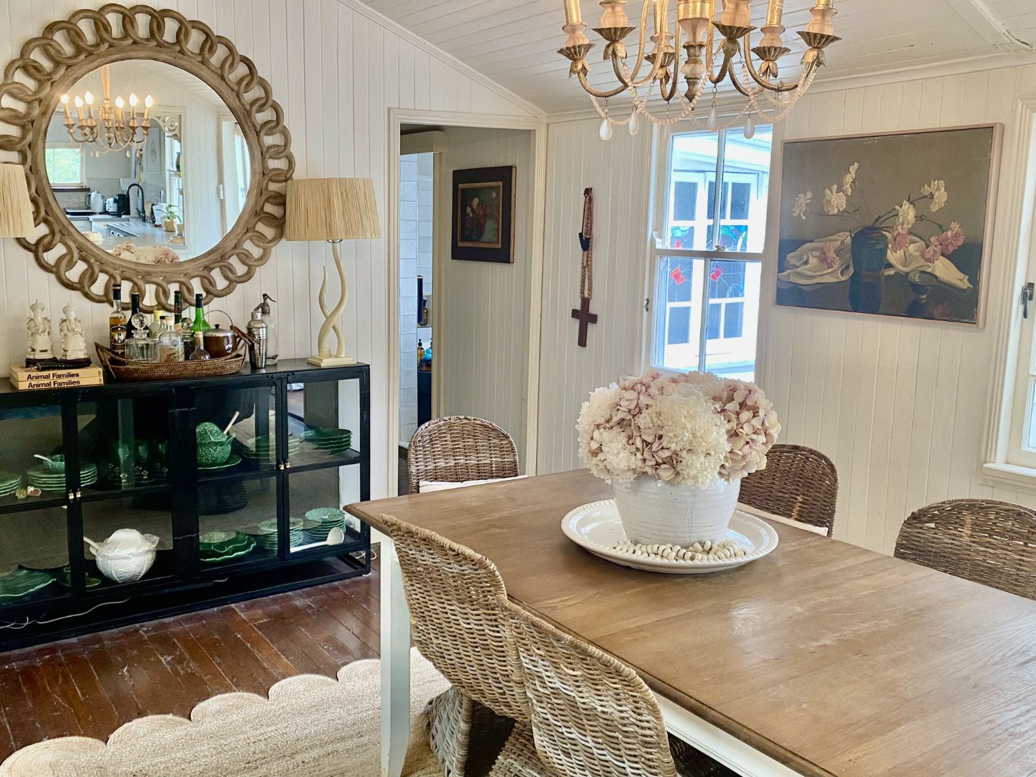 Old oil on canvas with new float frame installed — after restoration by Framehouse