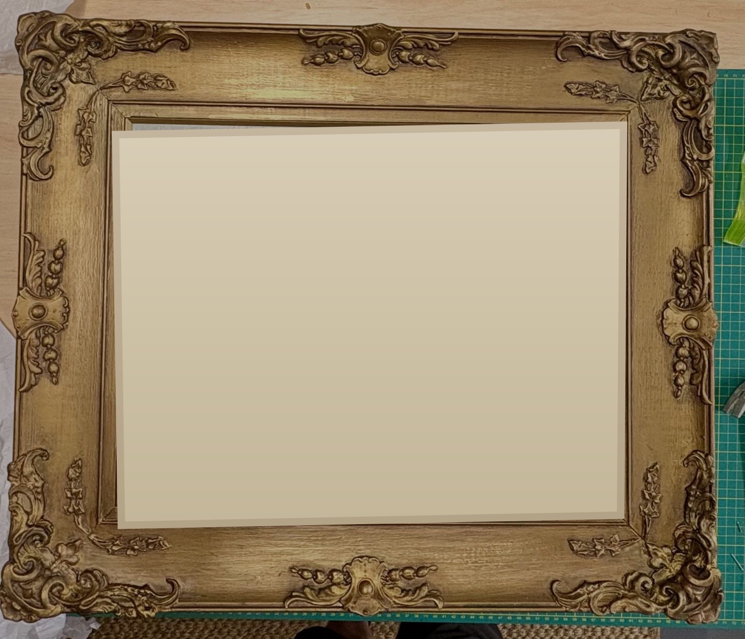 WW1 gilt frame after restoration — rebuilt and regilded