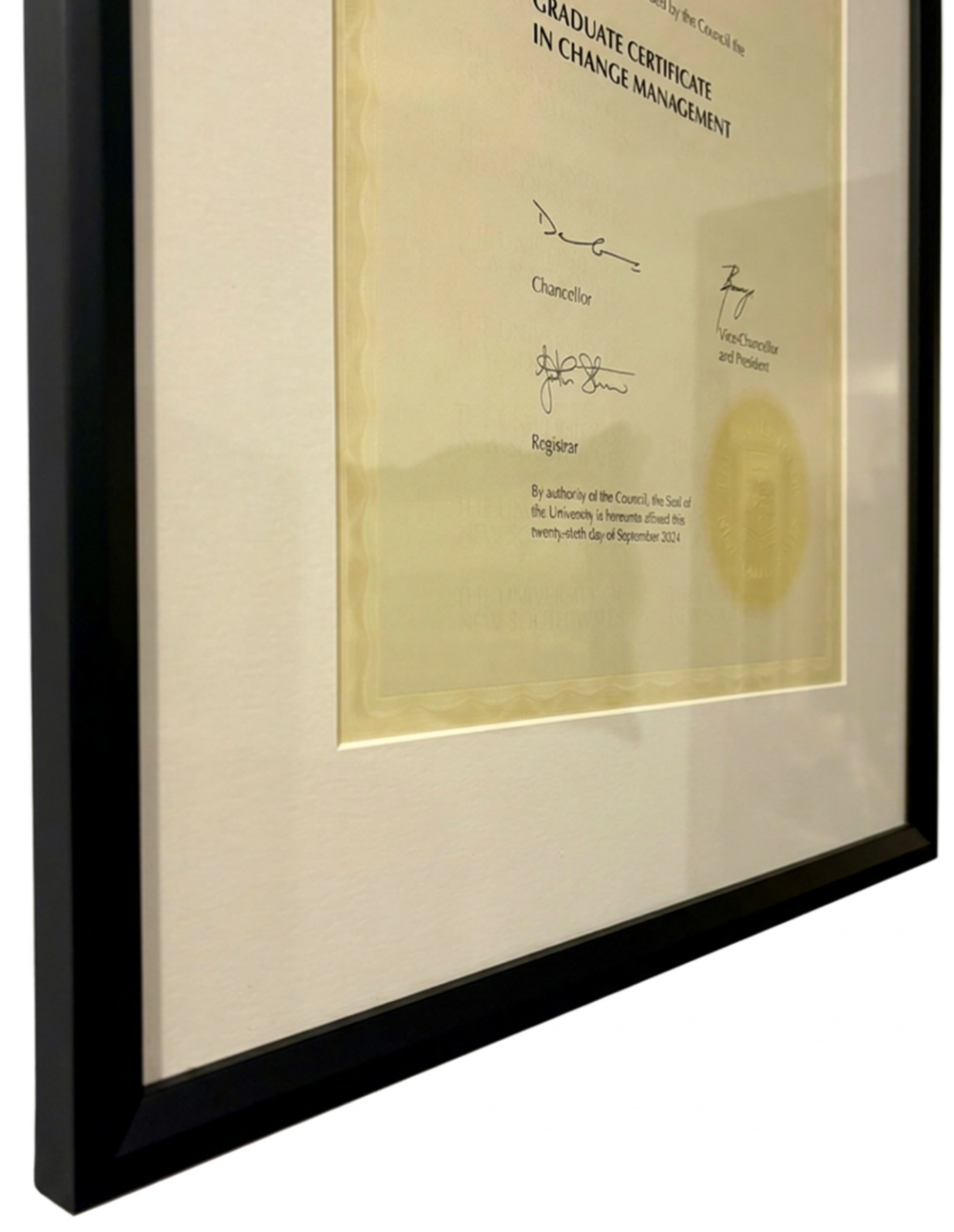 Degree certificate conservation framing — Framehouse